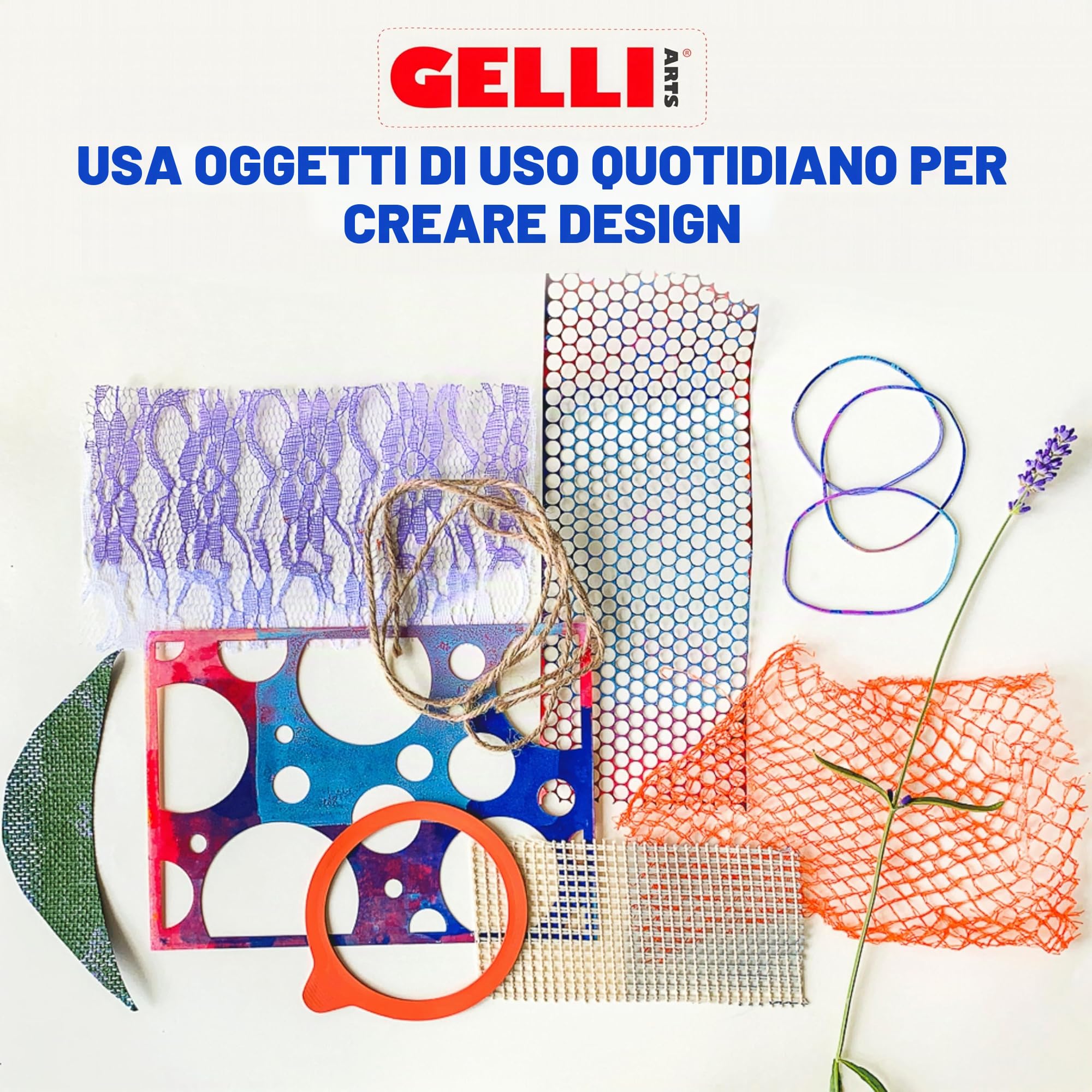Gelli Arts GL6x6, Piastra per Stampa in Gel, Tessuto, 15.24 x 15.24 cm