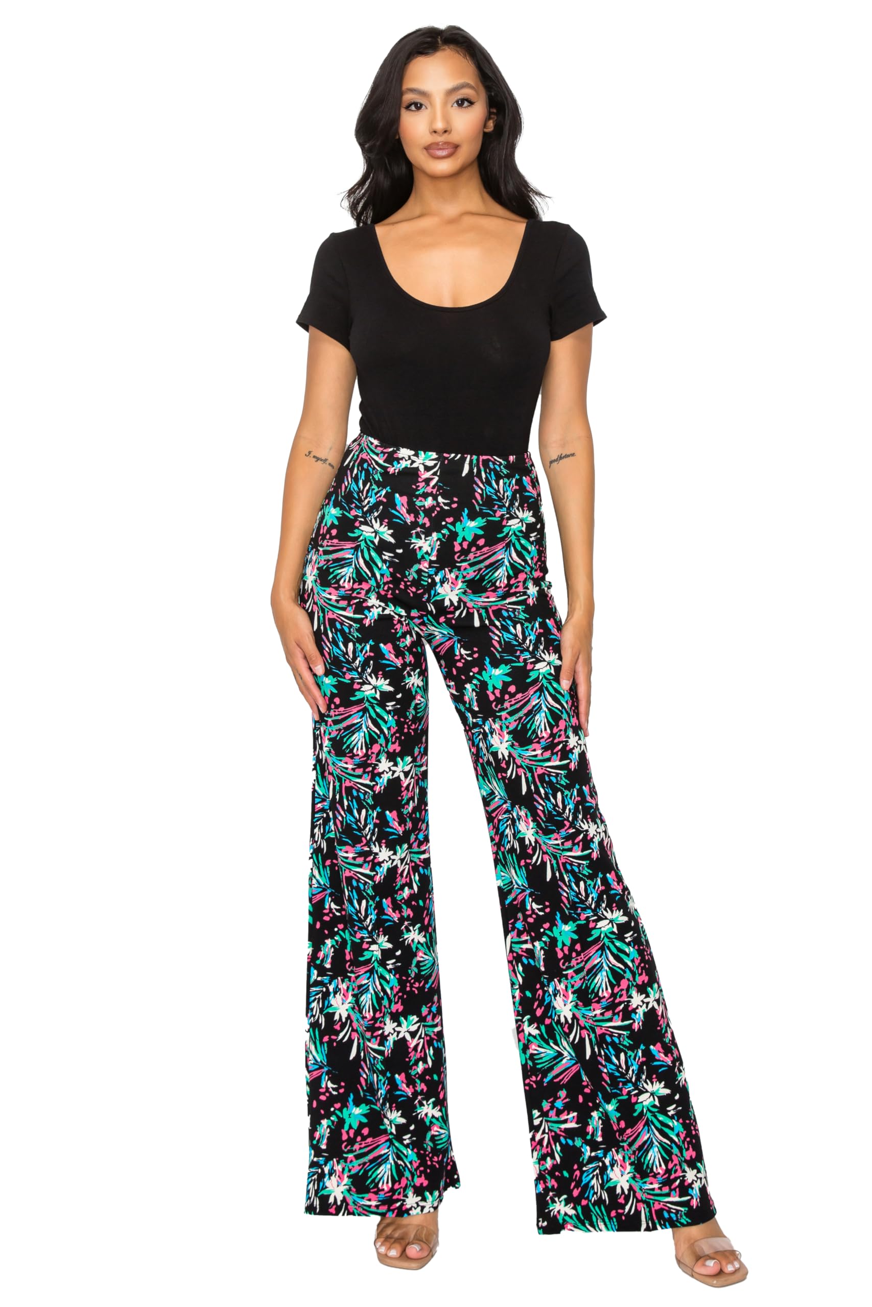 Cemi Ceri Women’s High Waist Wide Leg Dress Pants – Elegant Work Trousers, Office & Casual Wear, Flared Business Slacks