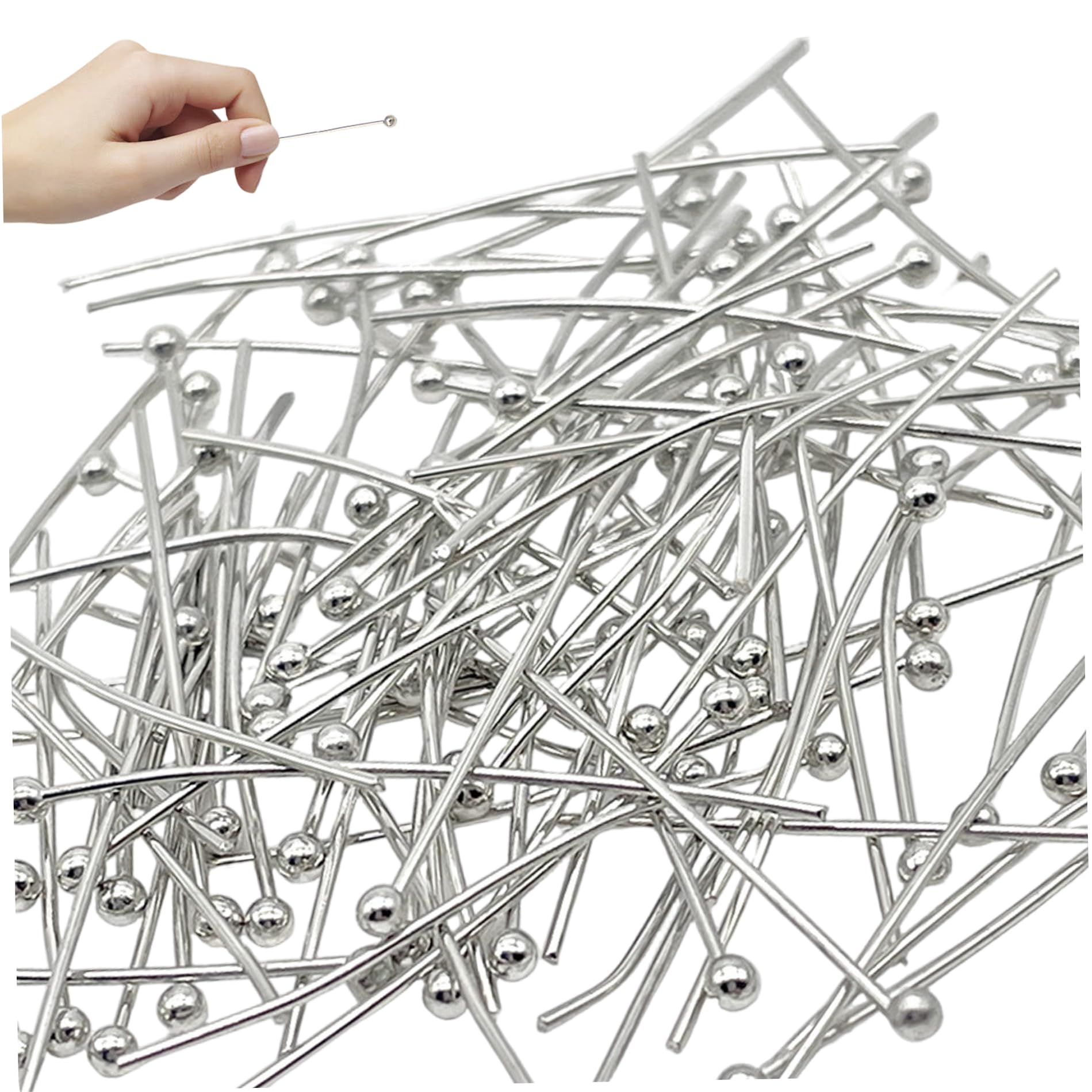200Pcs Ball Head Pins for Jewelry Making, 2.75 Inch Ball Head Pin for Jewelry Beading Craft Making