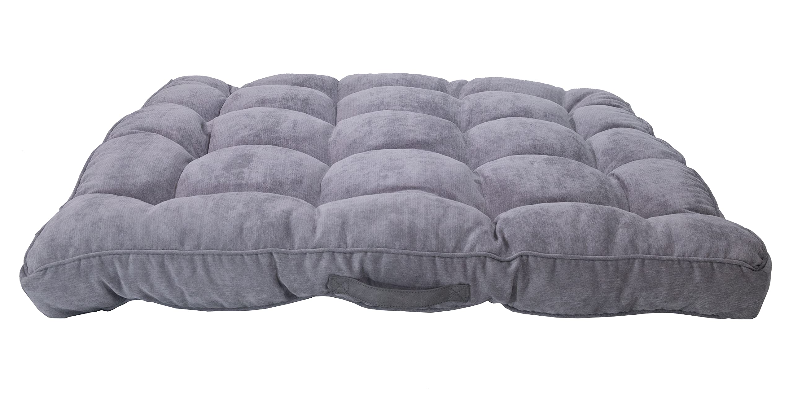 Meerweh Boxkissen Loungekissen, 95x95x12 cm, Cordstoff, flauschig, grau, 2er Set