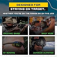 Vista 5 de SSP Eyewear Top Focal Ultra Tactical Safety Shooting Glasses, HD A-Eye NVR/fog Lenses