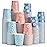SIUQ 300 Pack Paper Cups 8 oz, Disposable Coffee Cups, Paper Coffee Cups 8 oz, Colourful Hot/Cold Beverage Drinking Cup for Water Juice or Tea, Office Party Home Travel - Daisy