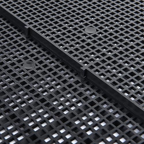 Miniatura 8 de ALEGI Acuario Rejilla Aislar Junta Divisor Pecera Fondo Bandeja Filtro Negro Caja de Plástico (8pcs)