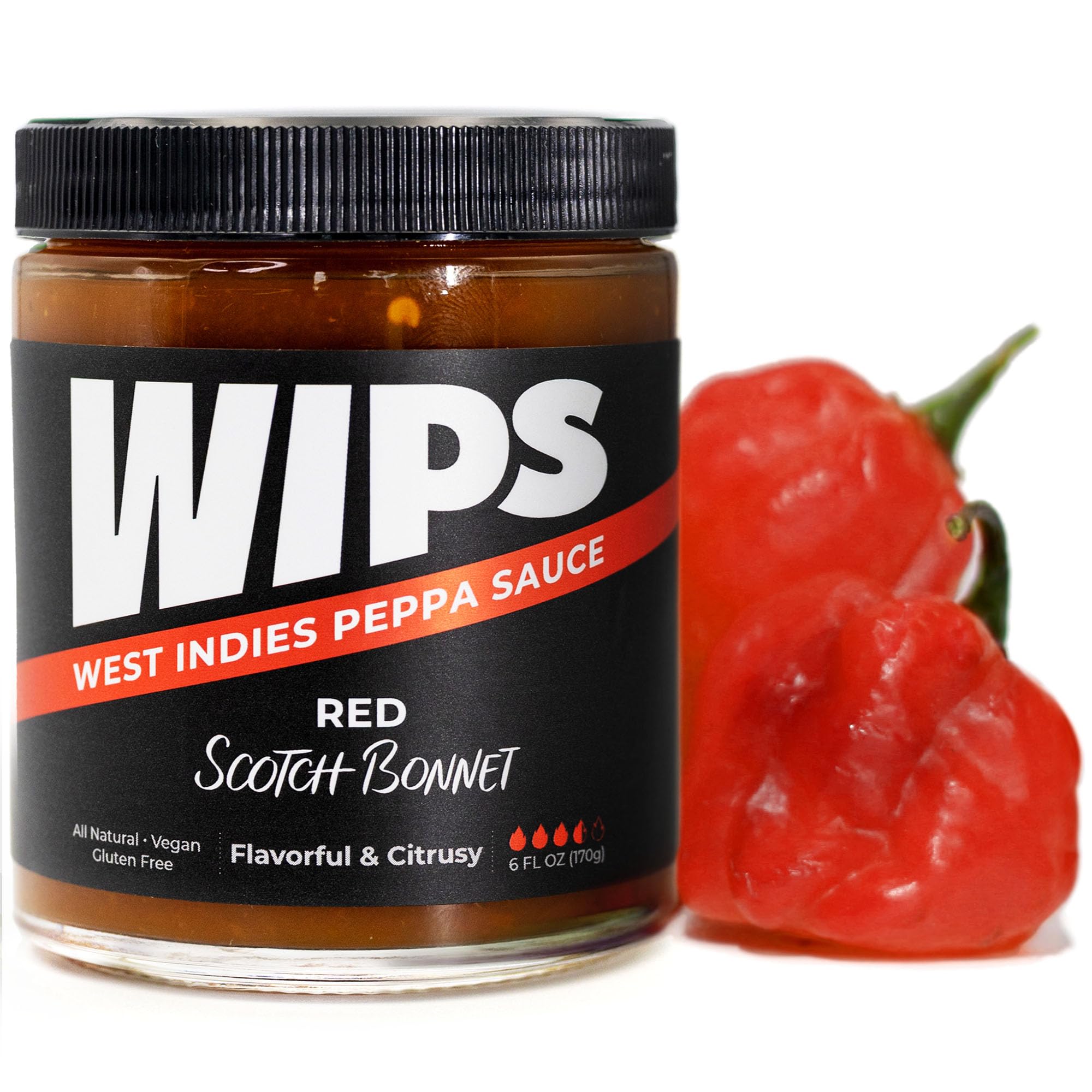 Amazon.com : WIPS Red Scotch Bonnet Pepper Sauce - Made in USA