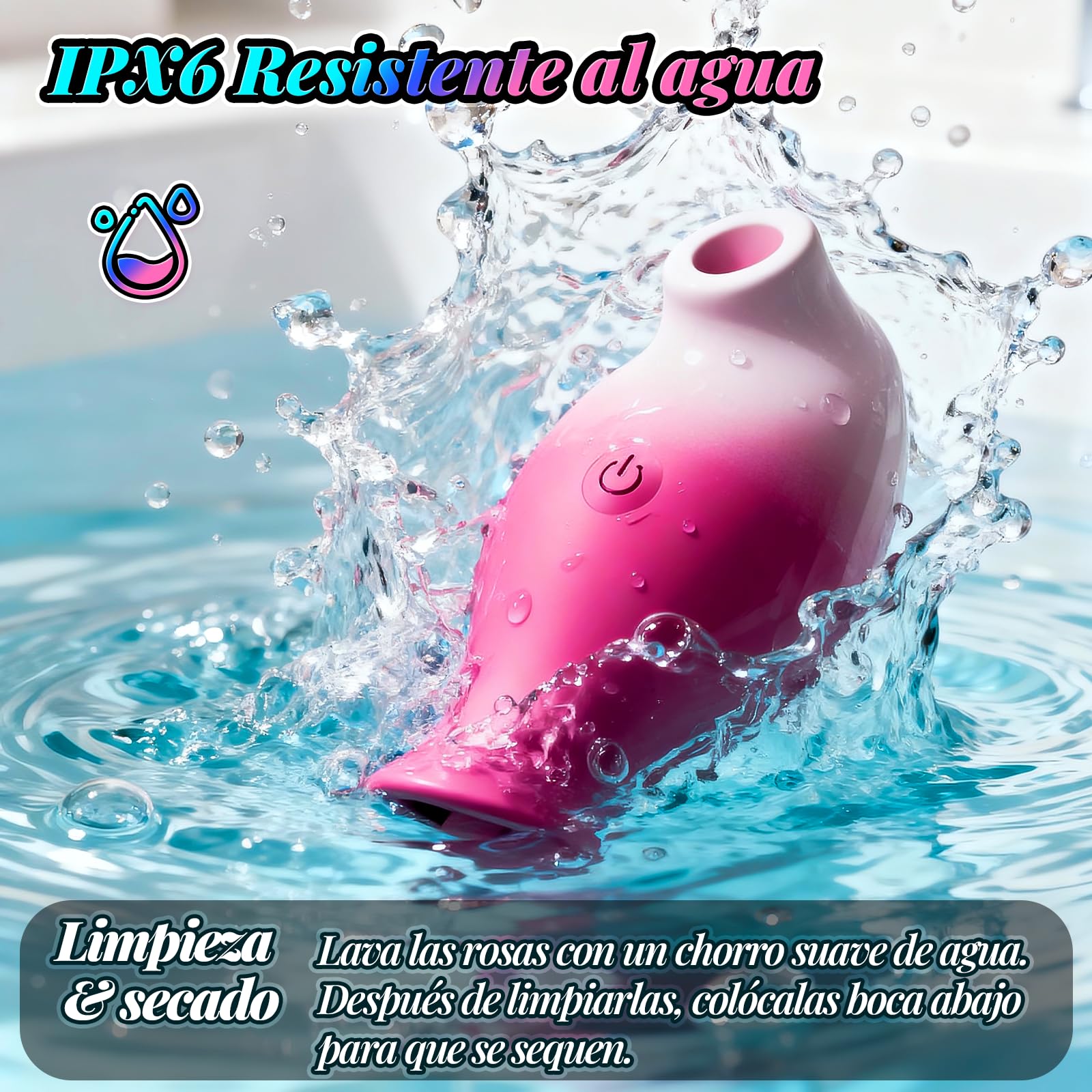 Vibrador para Mujeres Juguetes Eróticos, 2-EN-1 Succionador Clítoris Vibrador con 10 Modos de Succión & Lamido, Control por APP, Estimulador de Clítoris y Pezones, Juguete Sexual Rosa para Mujeres