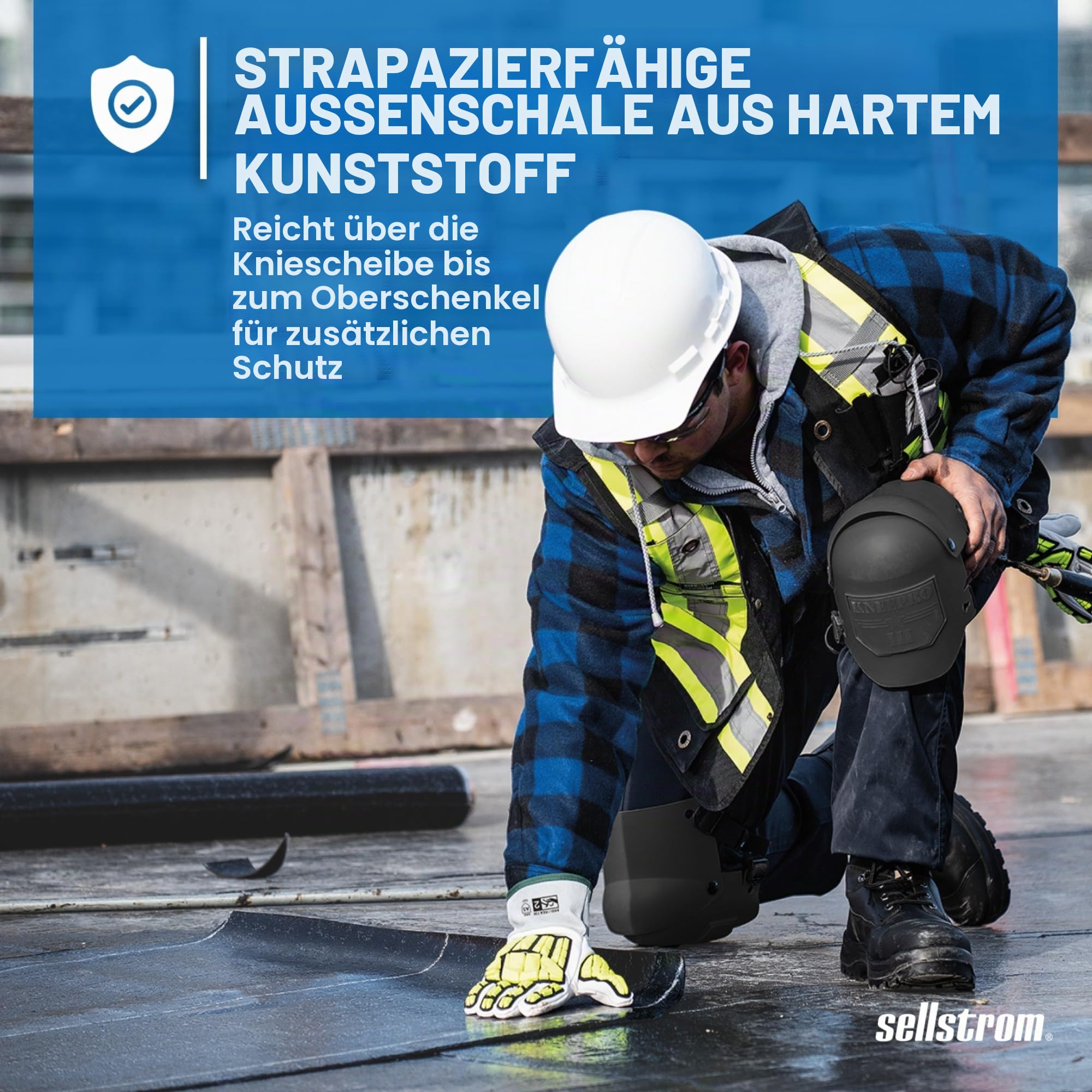 Sellstrom KP Industries Knee Pro Ultra Flex III Knieschoner (schwarz) von K-P Industries