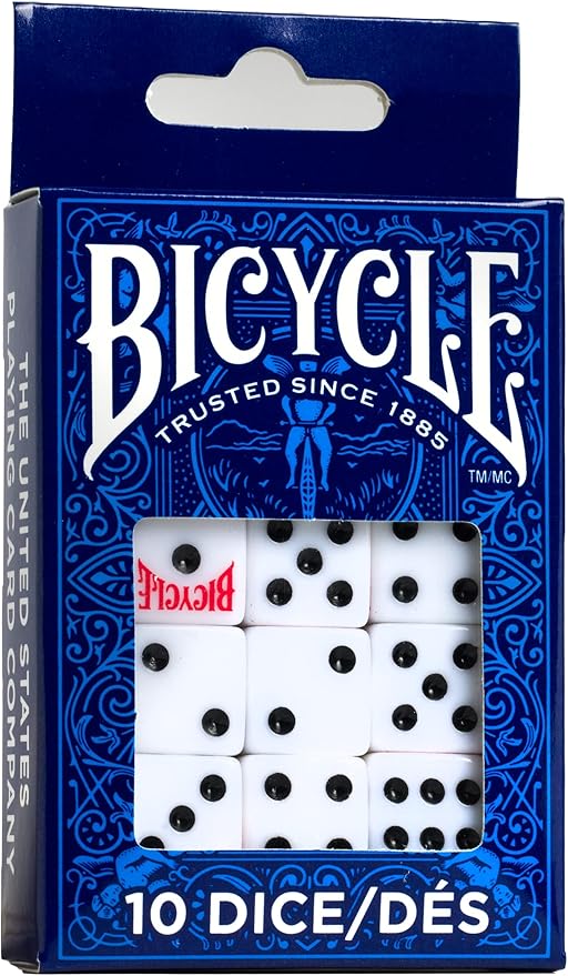 Bicycle Dice Set, Six Sided Dice, D6 Dice, Playing Dice