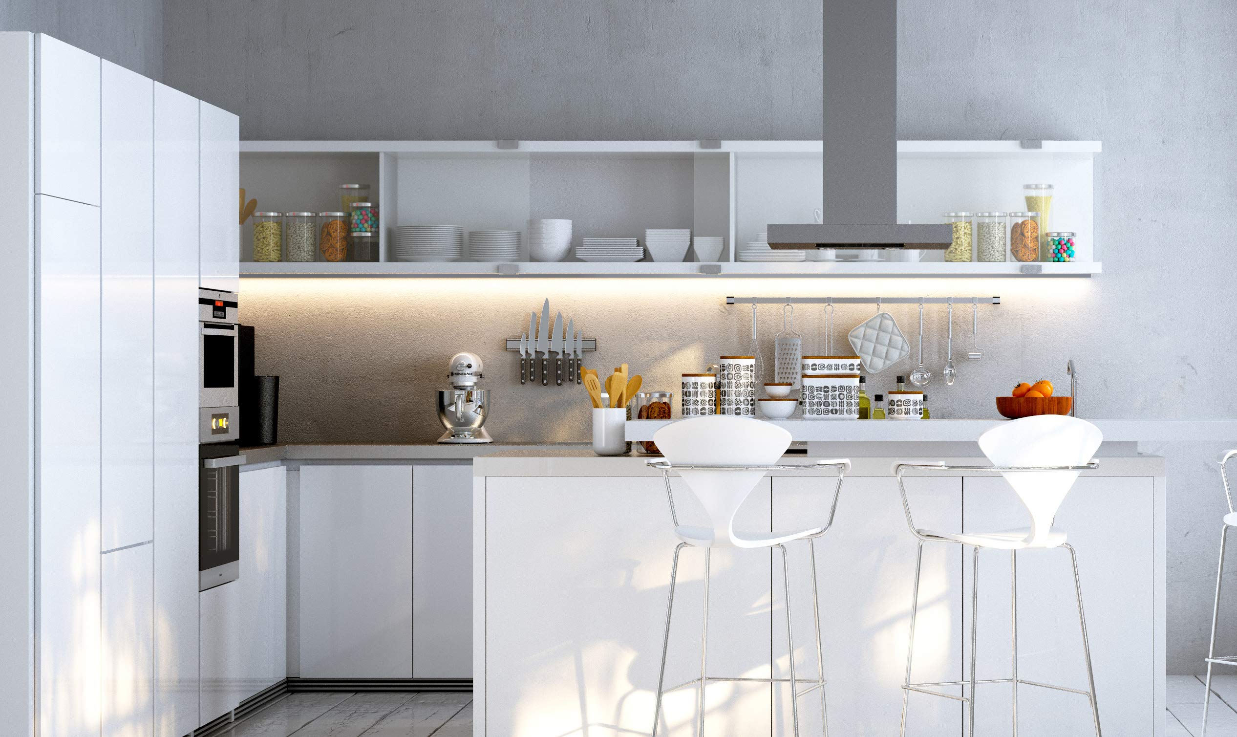 AFTERTECH Alu-Profil Für LED-Streifen – 8x 2 M, 15x6 Mm, Mit Abdeckung & Kappen