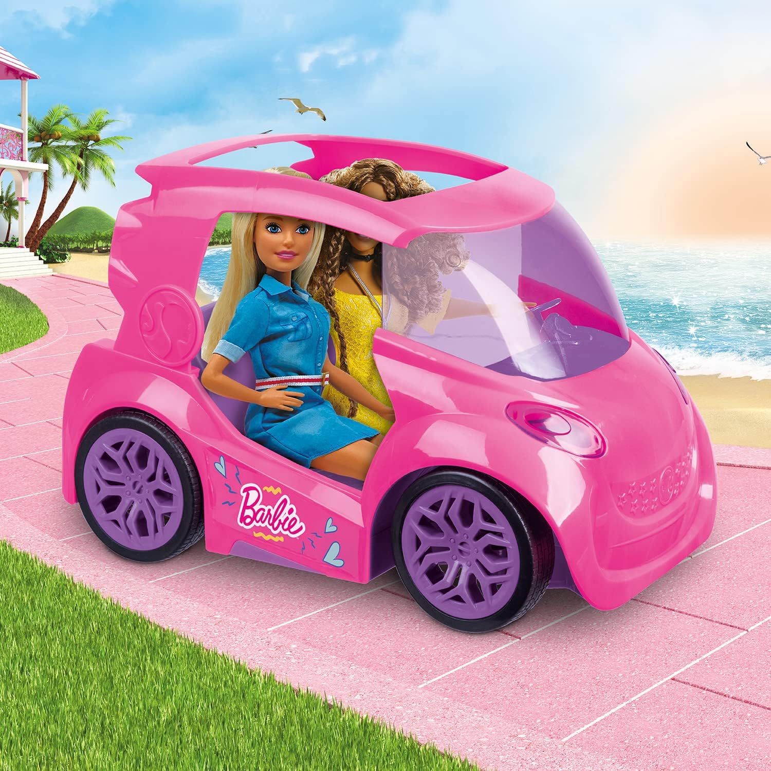 MONDO Motors - Mattel Barbie City Car 2.4 GHz - für Kinder - Realistische Details - Fuchsia - 63698