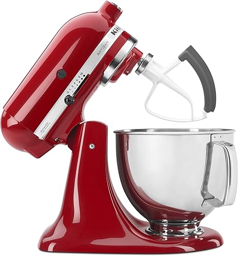 Miniatura 3 de KitchenAid Value Bundle Artisan Series - Batidora de pie inclinable de 5 cuartos de galón con batidor de borde flexible incluido, KSM150FEER, color