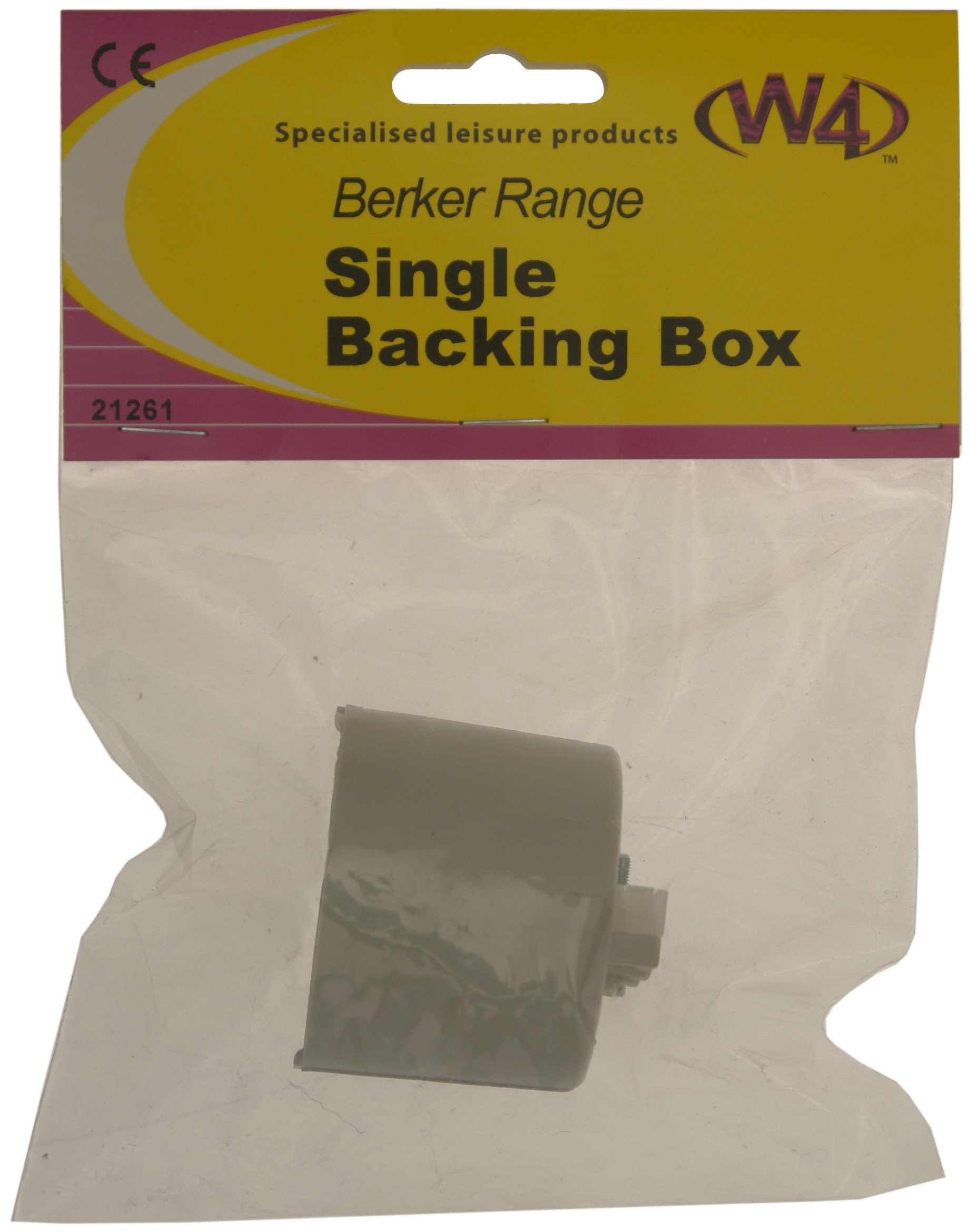 W4 Berker Single Backing Box - Off White