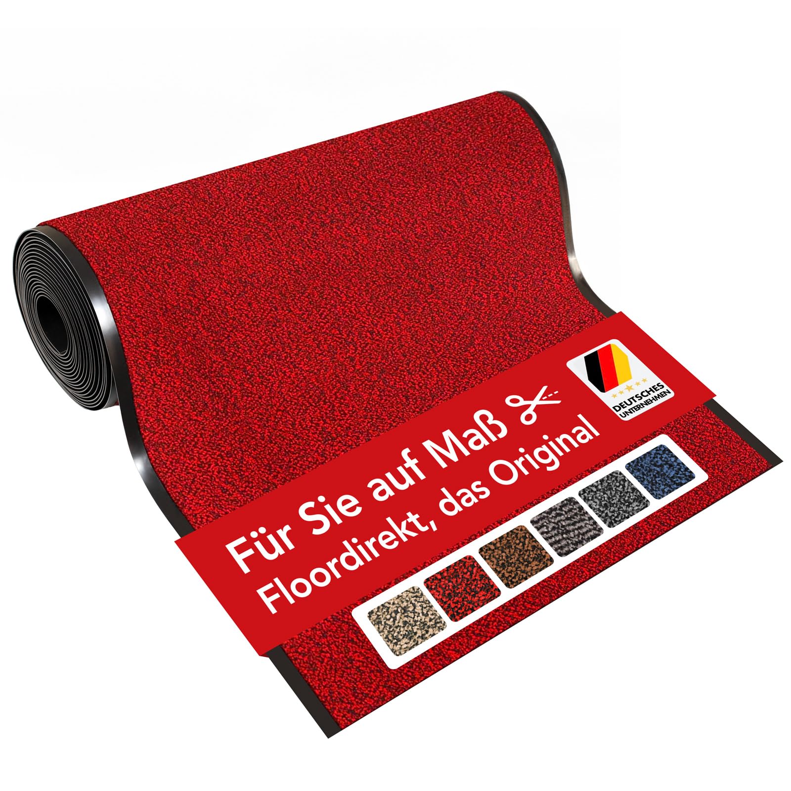 KARAT Zerbino Sky con pelo mélange per ingresso (120 x 150 cm, rosso)