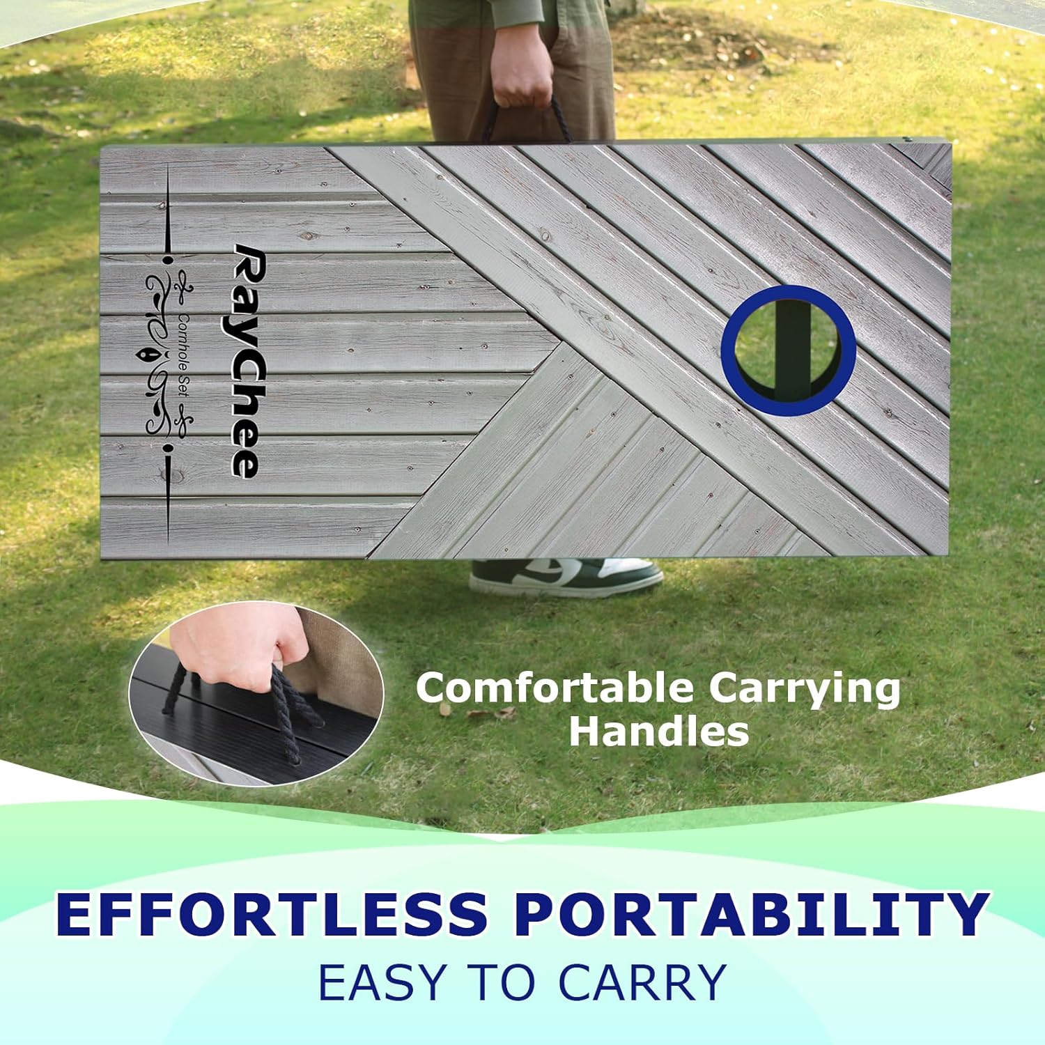 Cornhole Set Corn Holes Outdoor Game Cornhole Boards Regulation Size Corn Hole Bean Bag Toss for Adults Family Lawn Beach Outside Activities with 8 Bean Bags
