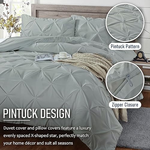 Miniatura 4 de Crown Collection Luxuriate Hotel - Juego de funda de edredón de 1000 hilos, hipoalergénica, ultra suave, 100% algodón egipcio, 98 x 108 pulgadas,