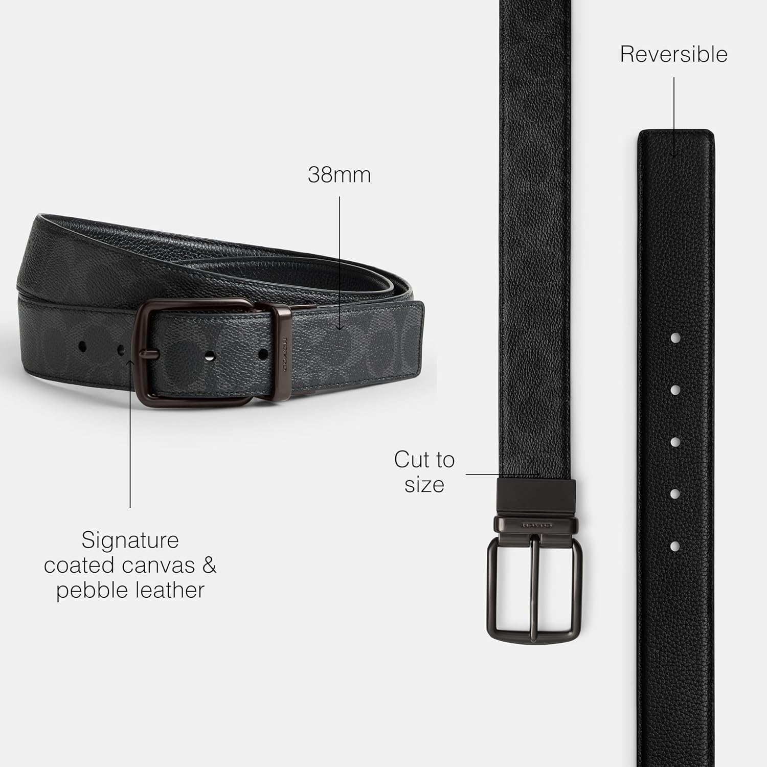 COACH Wide Harness CTS/Rev Signature Belt - Image 3