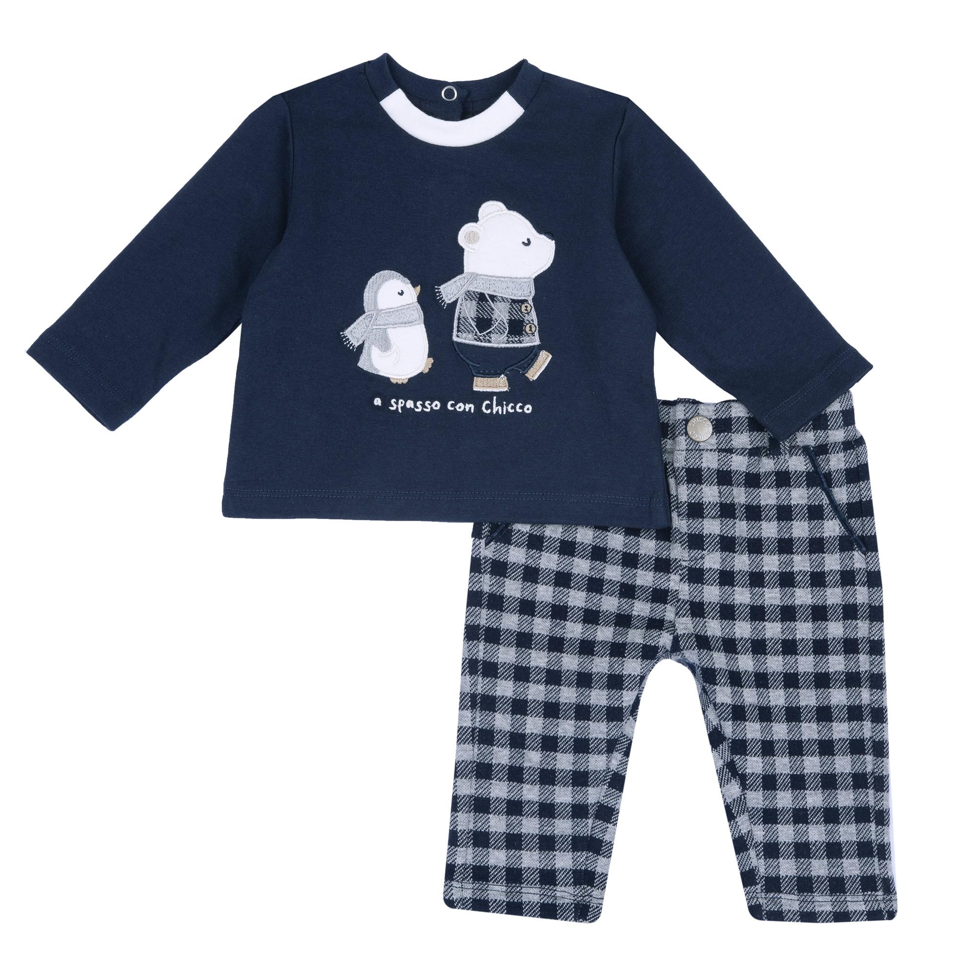 Chicco, Completino per neonato con simpatici animaletti, Multicolore, 3 mesi