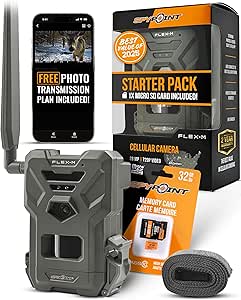 SPYPOINT Flex-M and SD Card Pack - Cellular Trail Cameras |Best Value in Hunting Accessories |No WiFi Needed & GPS-Enabled |Hunting Night Vision | IP65 Waterproof |28MP Photos, 720p Videos asin的图片