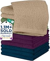 Vista 32 de DAN RIVER Paquete de 6 toallas de mano de alta calidad (16 x 28 pulgadas), 100% algodón, ultra suaves, ligeras, altamente absorbentes, para baño