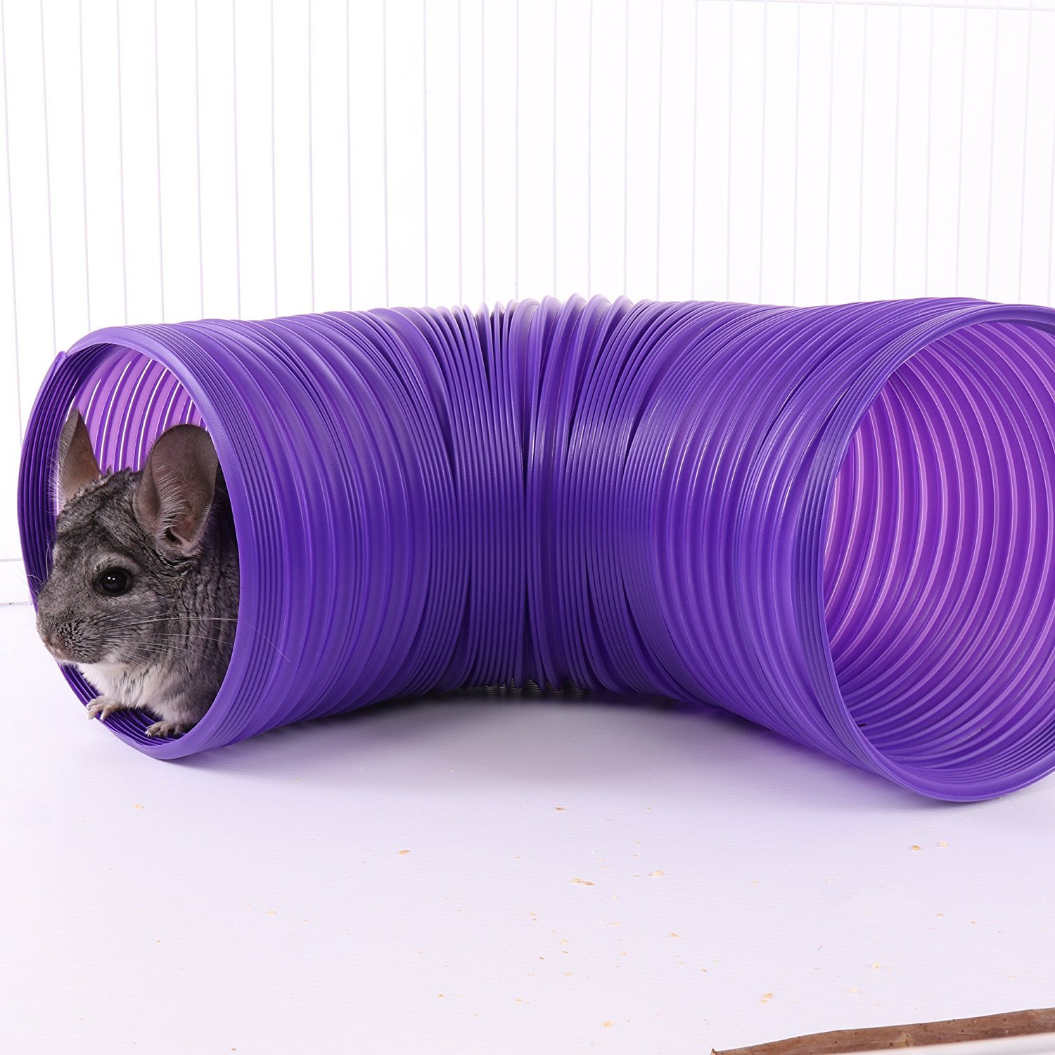 Ware Lot de 2 tunnels amusants en plastique pour petit animal de compagnie, violet/vert