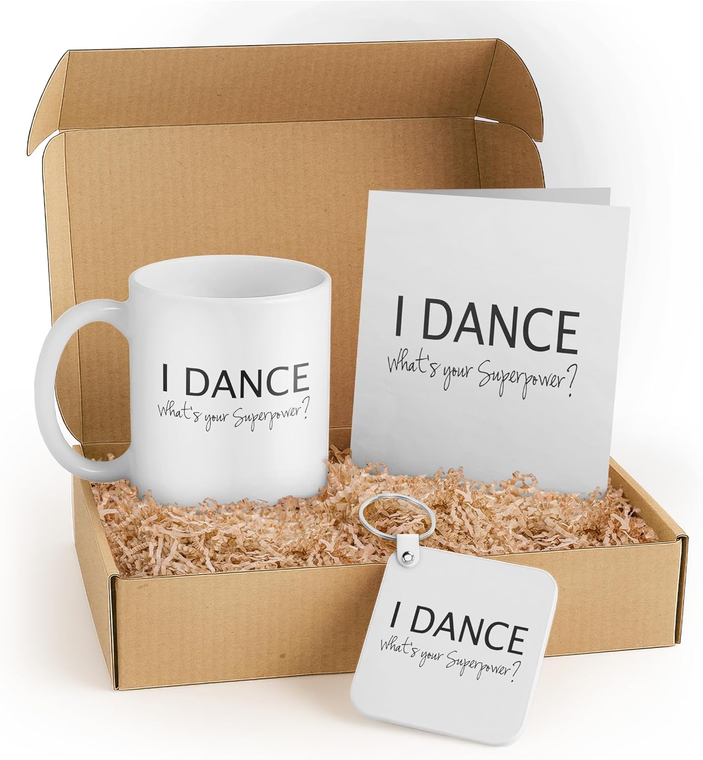 3dRose Funny Dance Gift Set for Dancers - Includes Mug, Keychain, and Card - Perfect for Celebrations and Encouragement
