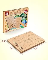 Vista 7 de Coogam Wooden Letters Practicing Board, Double-Sided Alphabet Tracing Tool Learning to Write ABC Educational Toy Game Fine Motor Montessori Gift for