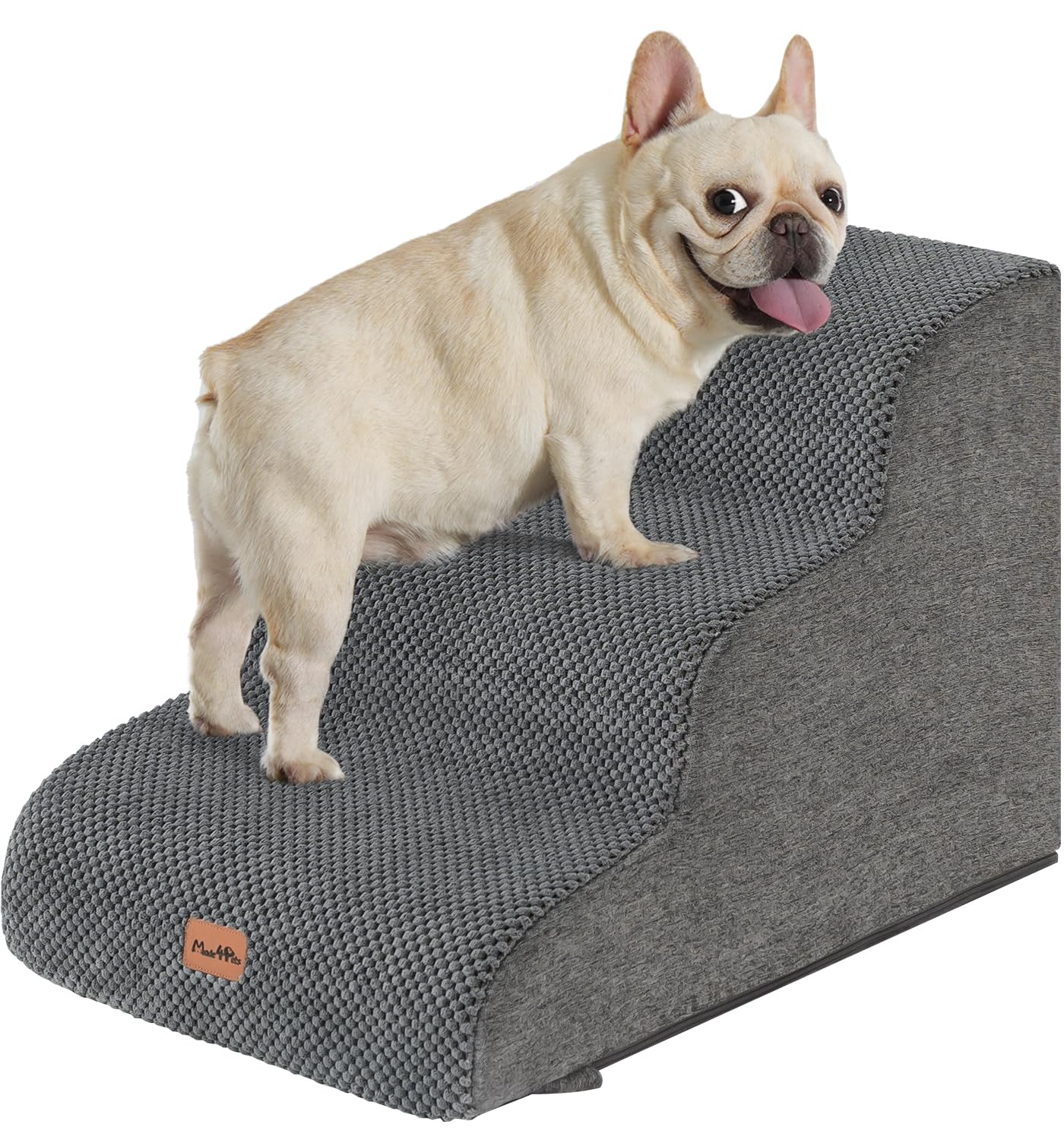 Made4Pets Dog Stairs Ramp for Small Dogs 3-Step Grey