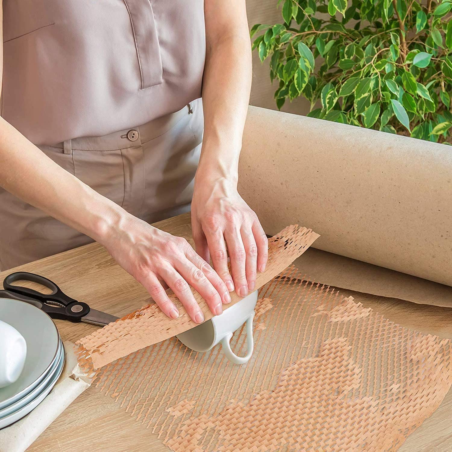 Matériau D'emballage Papier D'emballage Nid D'Abeille Papier Kraft Pour Déménager Protection