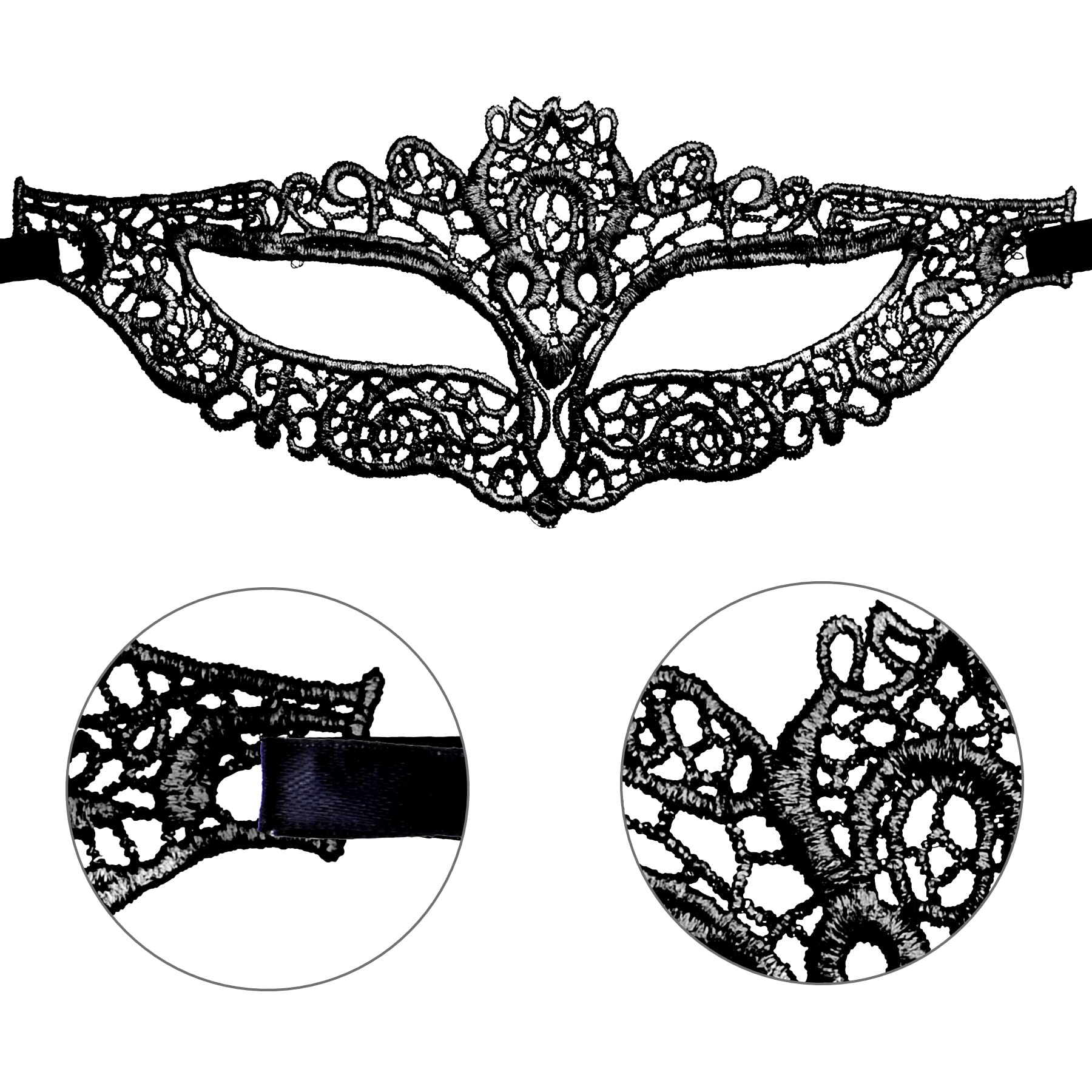 SIQUK 20 Pezzi Maschere di Travestimento in Pizzo Donne Maschere Veneziane Maschera di Pizzo per Decor Masquerade Party