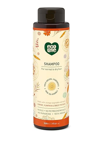 ecoLove - Champú natural, sin lauril sulfato de sodio, vegano y libre de crueldad, champú seco natural para mujeres, champú orgánico de zanahoria y disponible en Yaxa El Salvador