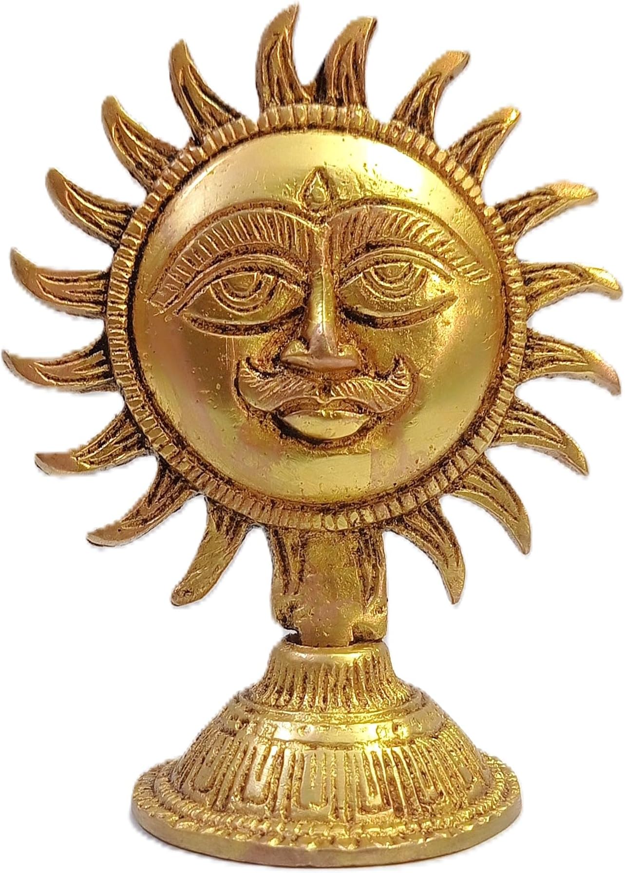 Pure Brass Religious Surya| Suraj Dev Idol | Home Décor |Temple Puja | Office Table