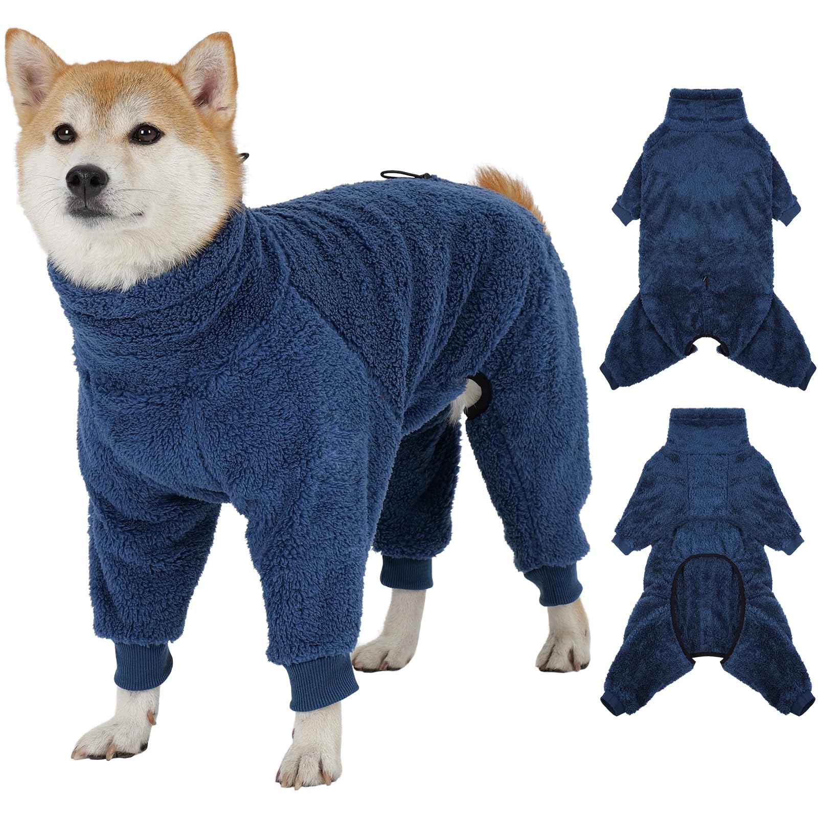 Chaqueta impermeable para perro con apertura de arnés y diseño sin cremallera