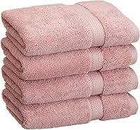 SUPERIOR Egyptian Cotton Hand Towels Set of 4 - Ultra Soft, Absorbent, Plush Luxury for Bath, Spa, Guest Towels - Tea Rose