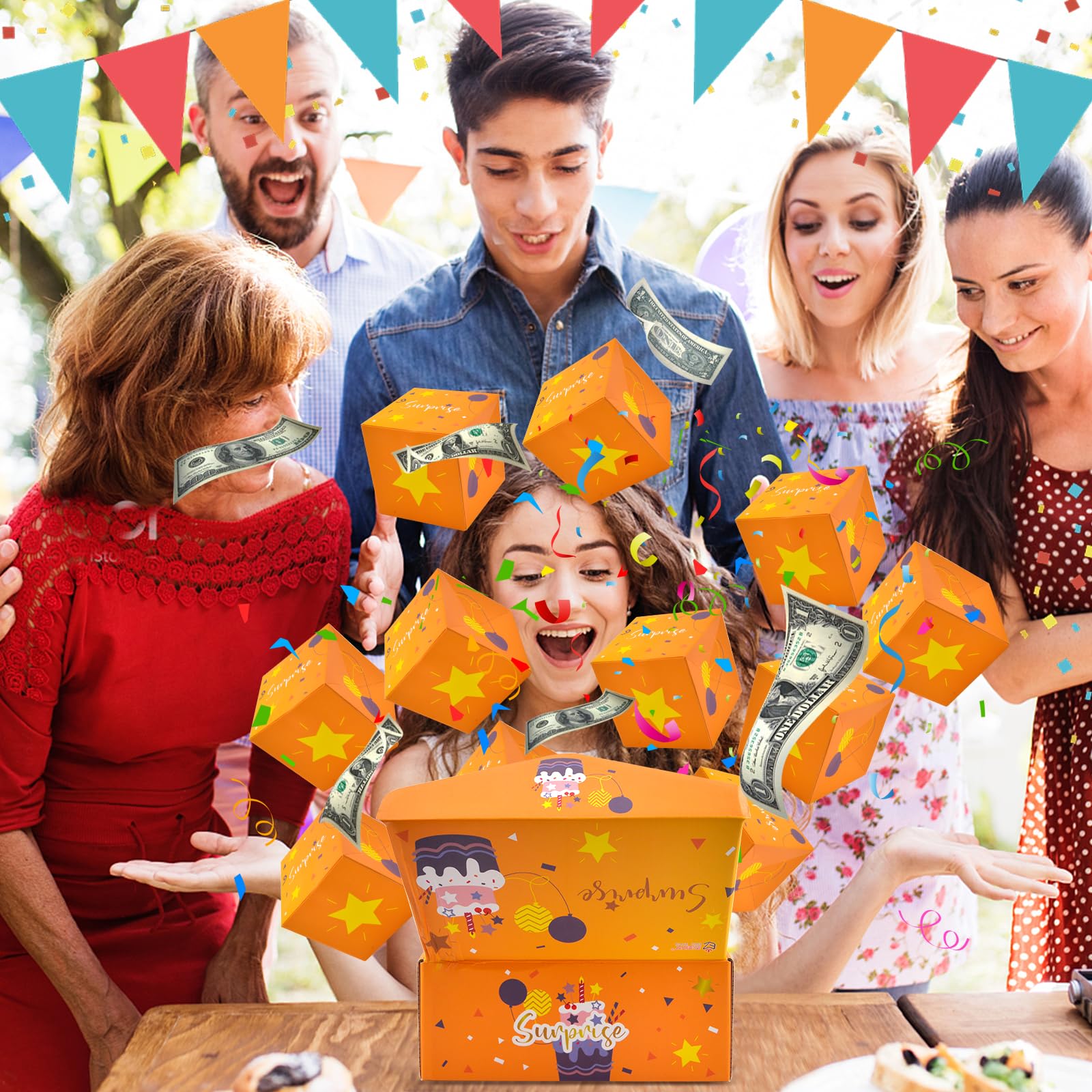 BaYuYPOO DIY Explosie Geschenkdoos - 5 Lagen Snack Surprise Box, Creatieve Verrassing voor Chocolade Snoep, Verjaardag, Valentijnsdag en Bruiloft