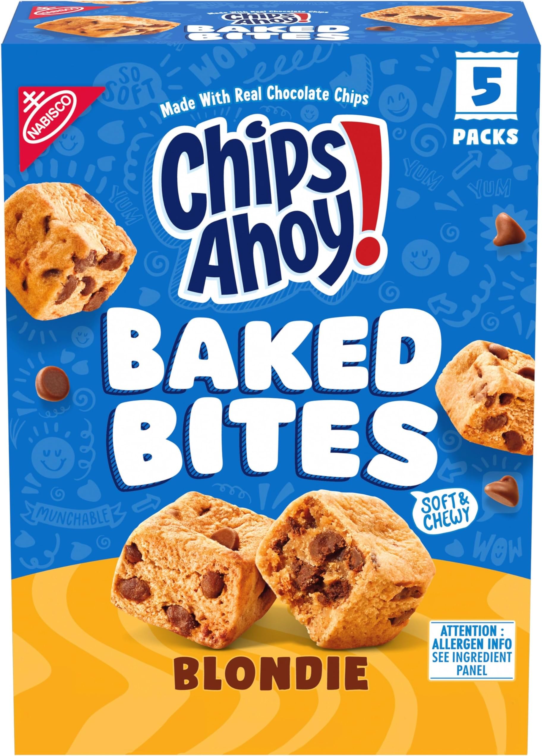 Baked Bites, Blondie, 5-1.5 oz Snack Packs (5 Bites per Pack)