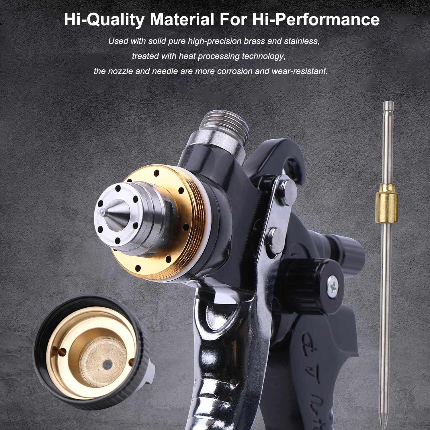 HVLP pistola a spruzzo per verniciare 4 ugelli 1,3mm 1,5mm 1,8mm 2,5mm Nero