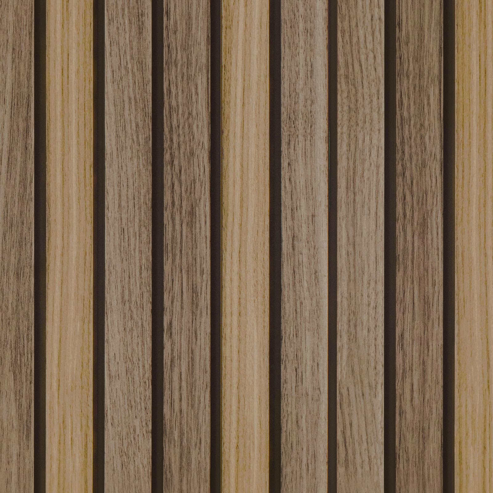 Peyotes Peel and Stick Wallpaper Brown Wood Slat Vinyl Wrap Dark Panel Feature Self Adhesive Wall Paper Waterproof Removable Wall Decor Roll for Kitchen Bathroom Bedroom Living Room 44.5x500cm