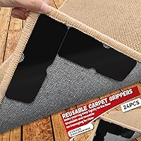UrdarBrunnr Reusable Non-Slip Rug Grippers for Hardwood Floors & Tiles - 8pcs Double Adhesive Pads, No Damage, Easy Remove