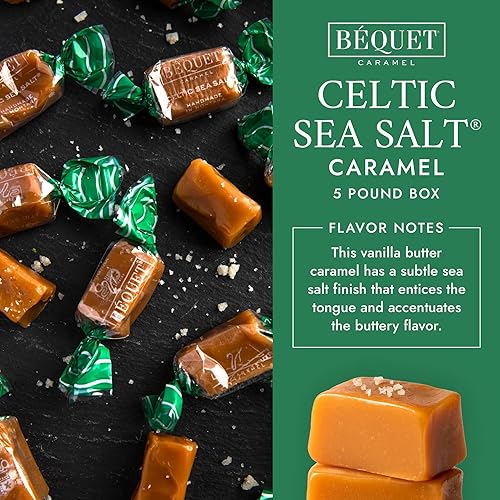 Miniatura 4 de Béquet Caramel - Celtic Sea Salt Caramel - Gourmet Caramel Candy - Salted Caramel Candy Individually Wrapped - Made in Montana - Kosher (Star D) and