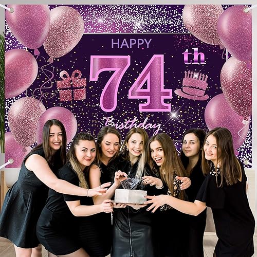 Vista 213 de IMISI Decoraciones de cumpleaños número 19 para niñas, pancarta rosa de feliz cumpleaños para telón de fondo de fiesta