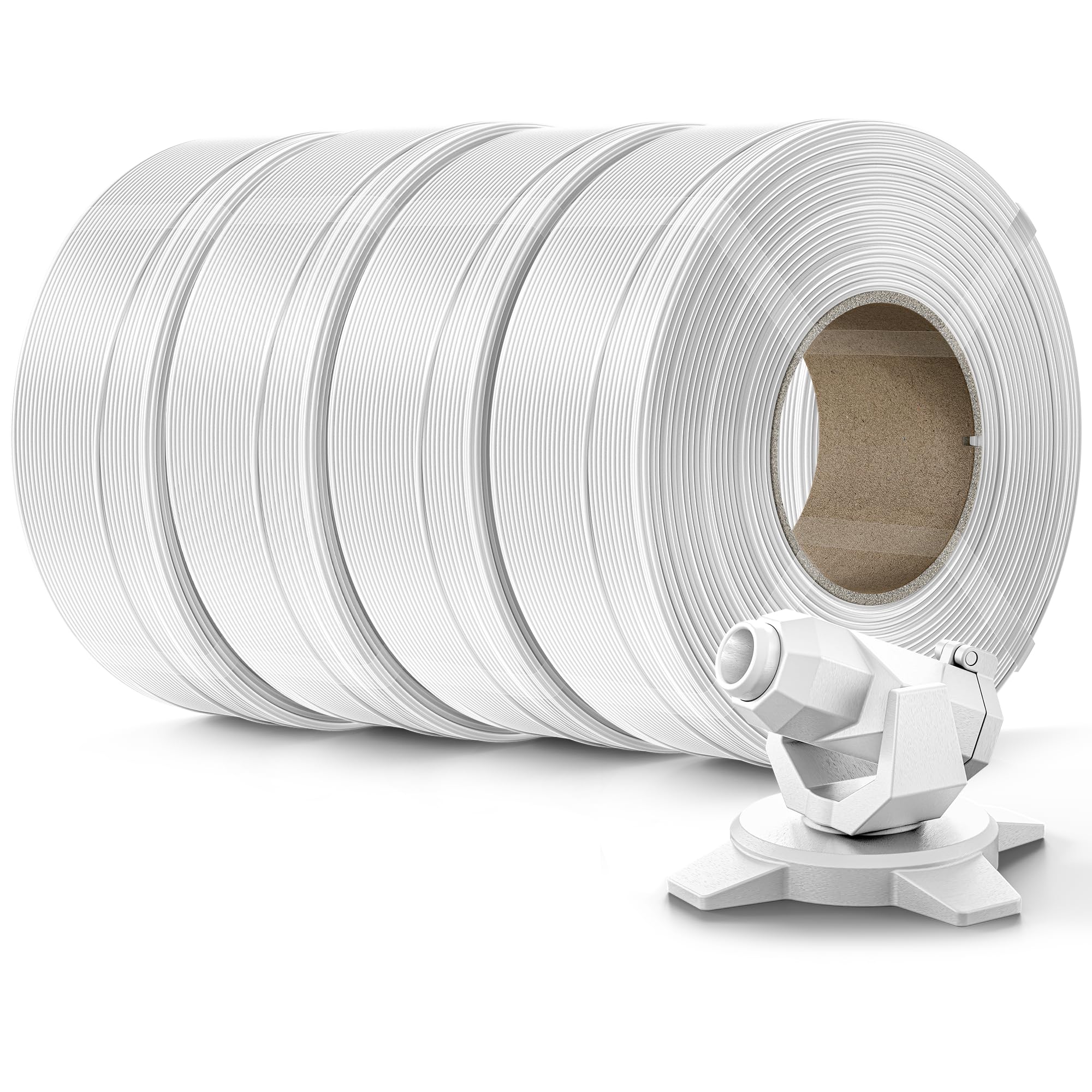 Creality PETG Filament Refill 1.75mm 3D Printer Filament, 4kg (8.8lb) Refilament for Bambu Lab Reusable Spool, Dimensional Accuracy ±0.03mm, White(4-Pack)
