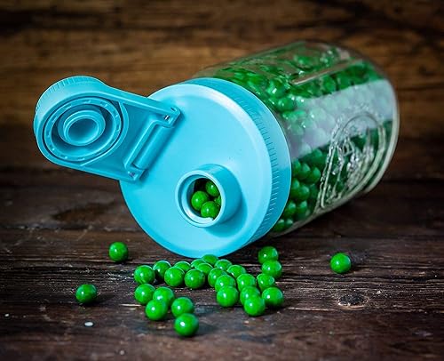 Miniatura 69 de Mason Jar Lids Wide Mouth Plastic 4 pack-USA Made-Flip Cap Screw Top Pour Spout Drink Hole - Leak-proof for Kerr and Ball Canning Jars - Airtight