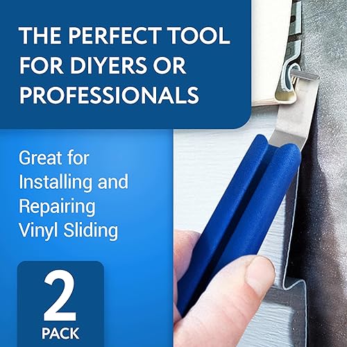 Miniatura 4 de IMPRESA Kit de herramientas de extracción de revestimiento de vinilo, paquete de 2, color azul, herramienta de cremallera de acero de una pieza para