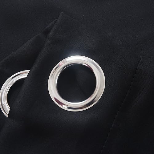 Miniatura 5 de Aquazolax Cortinas opacas para ventana, cortinas opacas sólidas de 52 x 95 pulgadas, paneles de cortina con aislamiento térmico de alta calidad para