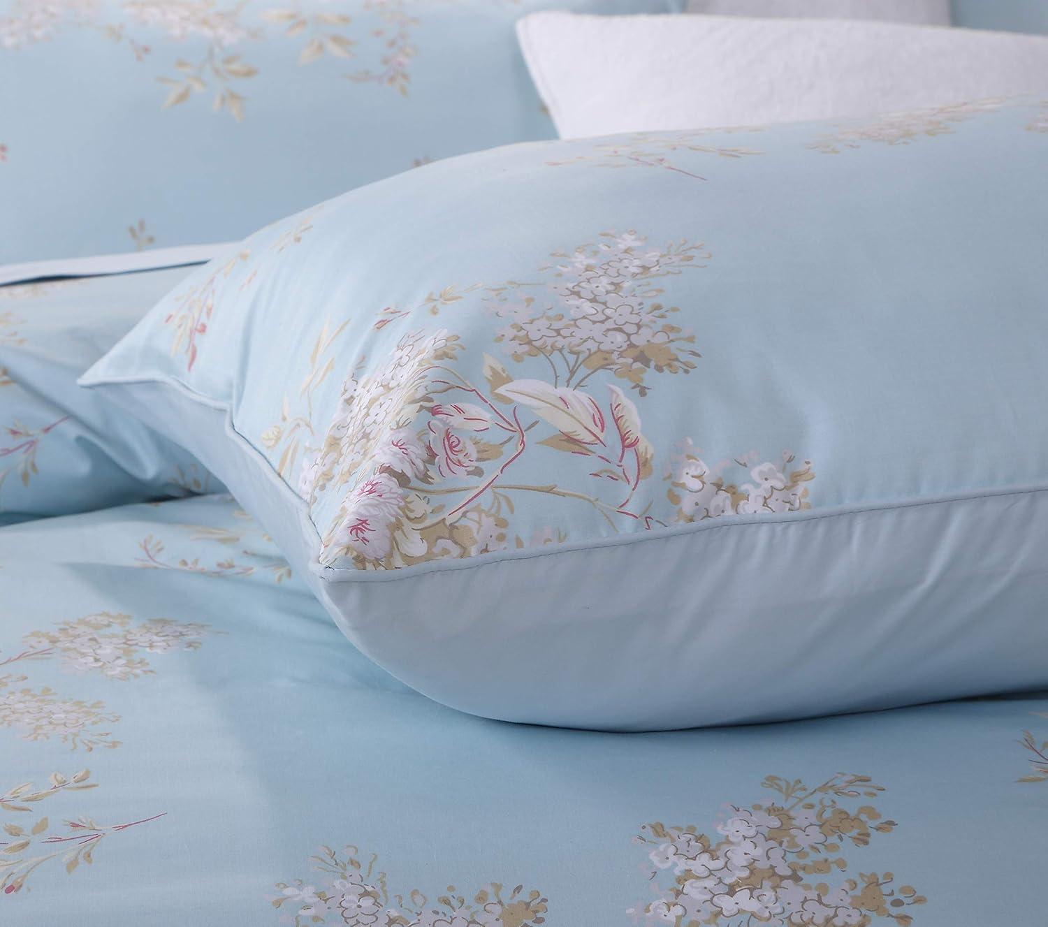 Softta Retro Chic Bohemia French Farmhouse Bedding Sets 3Pcs Twin Size Duvet Cover Sets 68 x 88 inches Damask 100% Egyptian Long-Staple Cotton Vintage Bauhinia Flower Baby Blue : Home & Kitchen