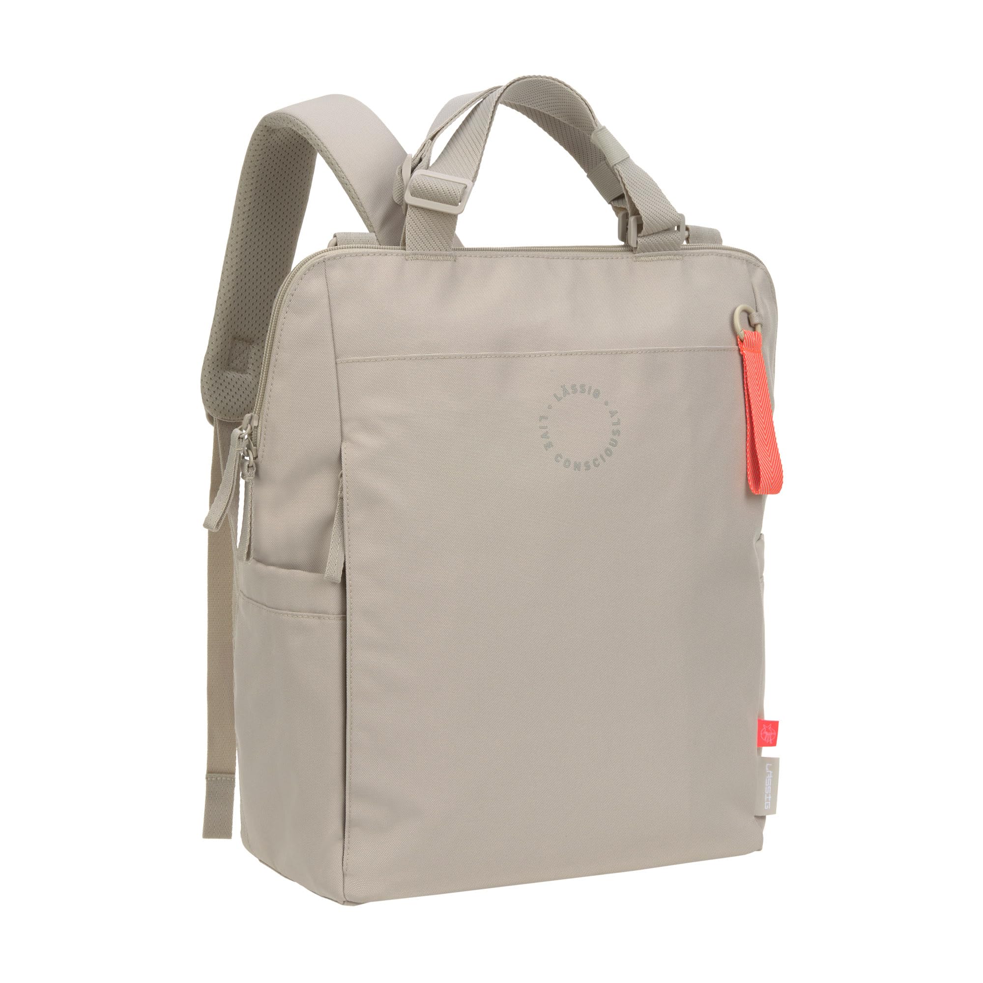 LÄSSIG Baby Wickelrucksack Wickeltasche mit Wickelunterlage, Kinderwagenbefestigung, Netztasche