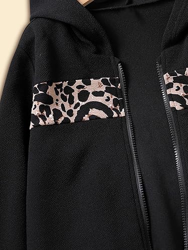 Girls Casual Sweat Suit 3 Piece Zip-Up Hoodie Short Sleeve Heart Graphic Tee and Sweatpants Jogger Pants Sets for 8-14Y(8 Years)