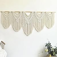 guzhiou Extra Large Macrame Wall Hanging 71" W x 32" L Boho Tapestry Wall Art for Bedroom Living Room