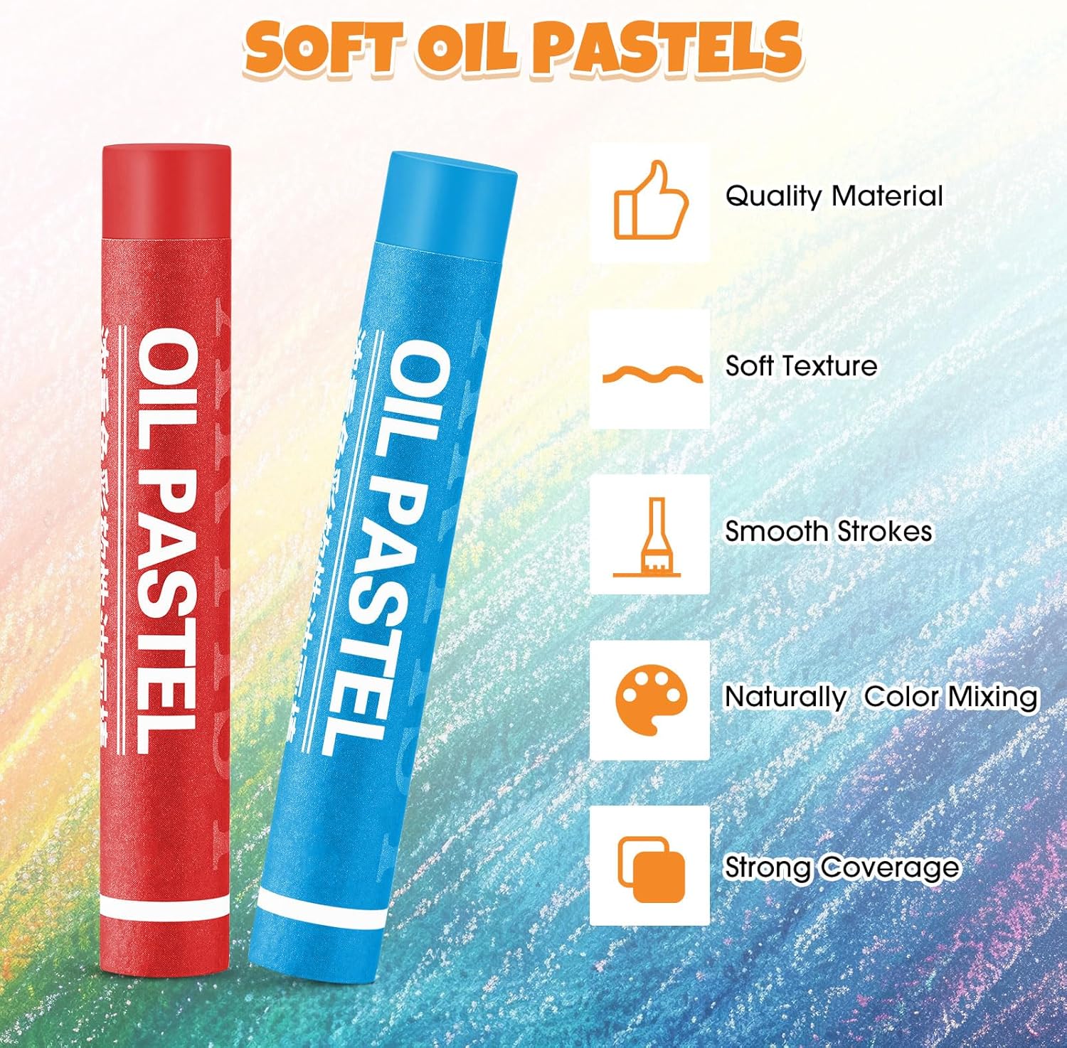 Geyoga 144 Pcs Oil Pastel Set 12 Colors Soft Oil Pastel Crayons for Artists Painting Drawing Blending Beginners Craft Vibrant Creamy Colored Non Toxic Art Supplies Gift