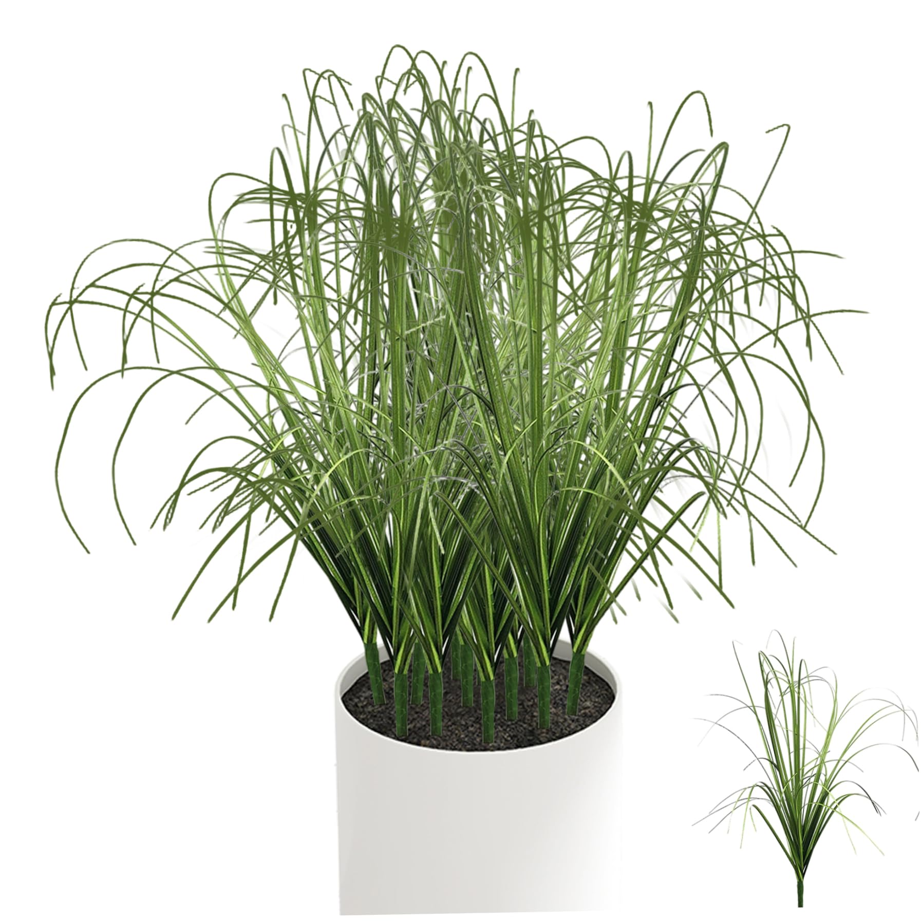 Plantes artificielles réalistes en soie verte lot de 12 pour décoration