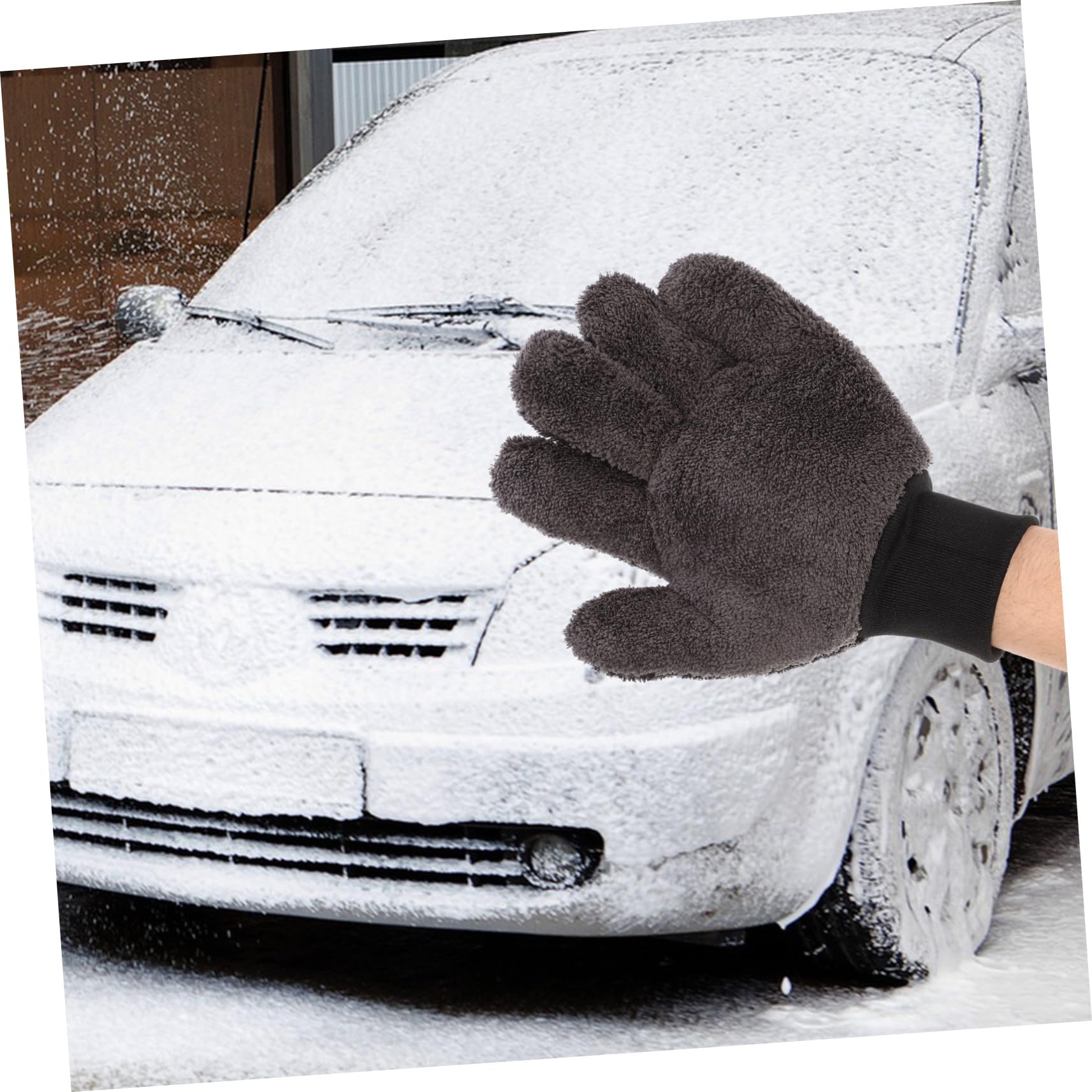 Gatuida 4pezzi Guanto Per Lavaggio Auto Microfibra Guanto Antigraffio Per Pulizia Veicoli Leggero e Facile Da Usare Per Manutenzione Auto e Pulizia Domestica